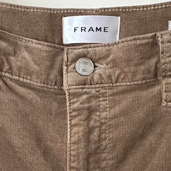 Frame Pants - FRAME Denim Straight Leg Corduroy Pants in Camel Brown
